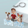 Love Is A Wagging Tail - Dog & Cat Personalized Custom Shaped Acrylic Keychain - Gift For Pet Owners, Pet Lovers