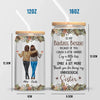 Laughter Shared, Memories Made - Bestie Personalized Custom Glass Cup, Iced Coffee Cup - Gift For Best Friends, BFF, Sister