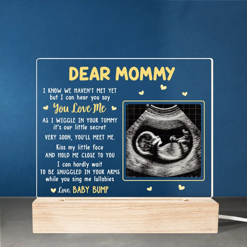 Custom Photo I Can Hear You Say You Love Me - Family Personalized Custom Shaped 3D LED Light - Baby Shower Gift, Gift For First Mom