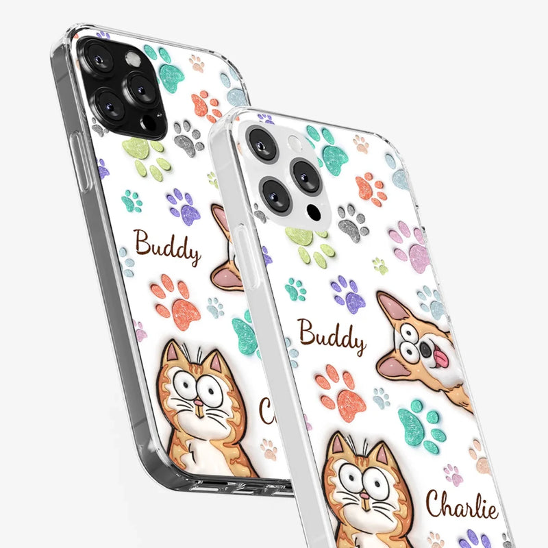 Pets Are The Best Kind Of Therapy - Dog & Cat Personalized Custom 3D Inflated Effect Printed Clear Phone Case - Gift For Pet Owners, Pet Lovers