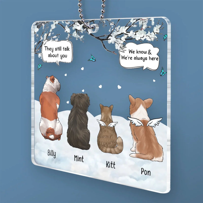 Keep Your Pet Close To Your Heart Always - Memorial Personalized Custom Car Ornament - Acrylic Custom Shaped - Sympathy Gift For Pet Owners, Pet Lovers