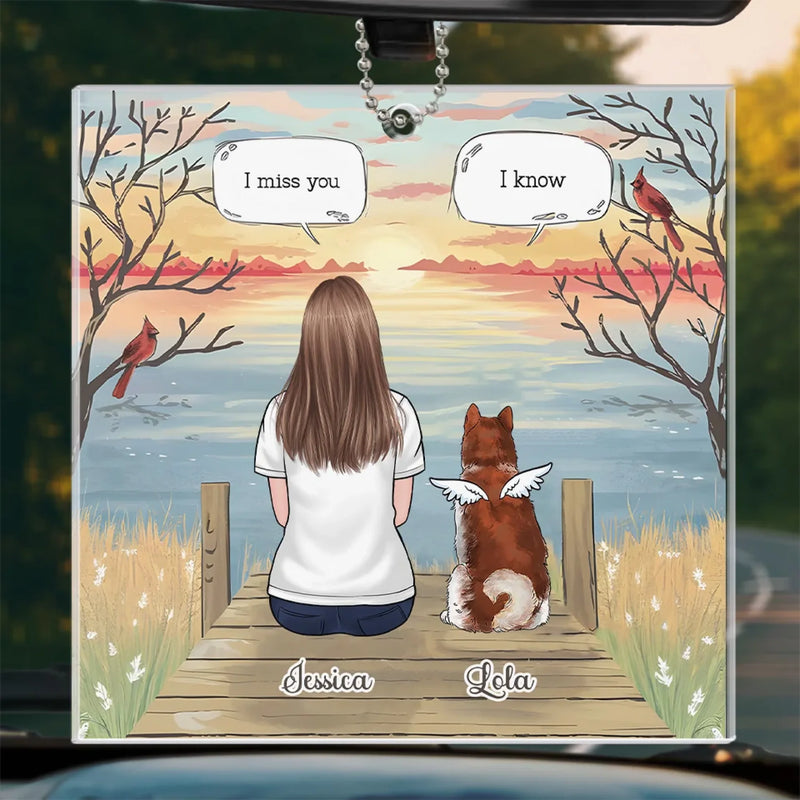 Honor Your Best Friend With A Personal Touch - Memorial Personalized Custom Car Ornament - Acrylic Custom Shaped - Sympathy Gift For Pet Owners, Pet Lovers