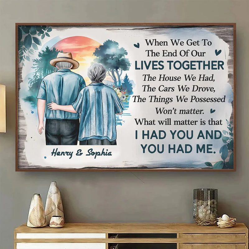 Together, We Are What Matters Most - Couple Personalized Custom Horizontal Poster - Gift For Husband Wife, Anniversary