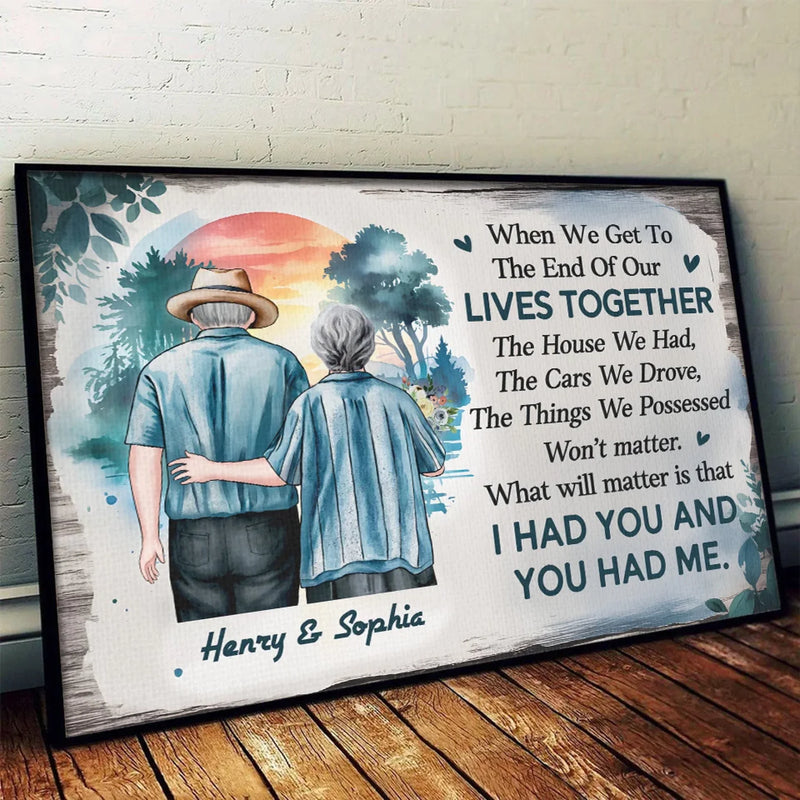 Together, We Are What Matters Most - Couple Personalized Custom Horizontal Poster - Gift For Husband Wife, Anniversary