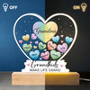 A Garden Of Love Grows In A Grandma's Heart - Family  Personalized Custom Shaped 3D LED Light - Gift For Grandma, Grandpa, Grandkid