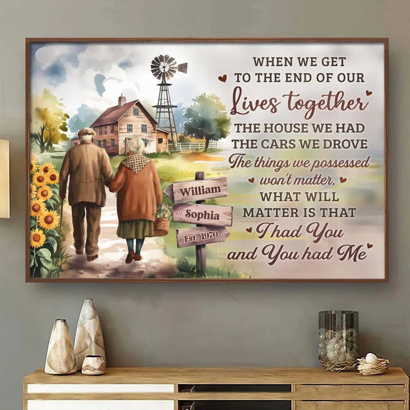 Together, We Age Like Fine Wine - Couple Personalized Custom Horizontal Poster - Gift For Husband Wife, Anniversary
