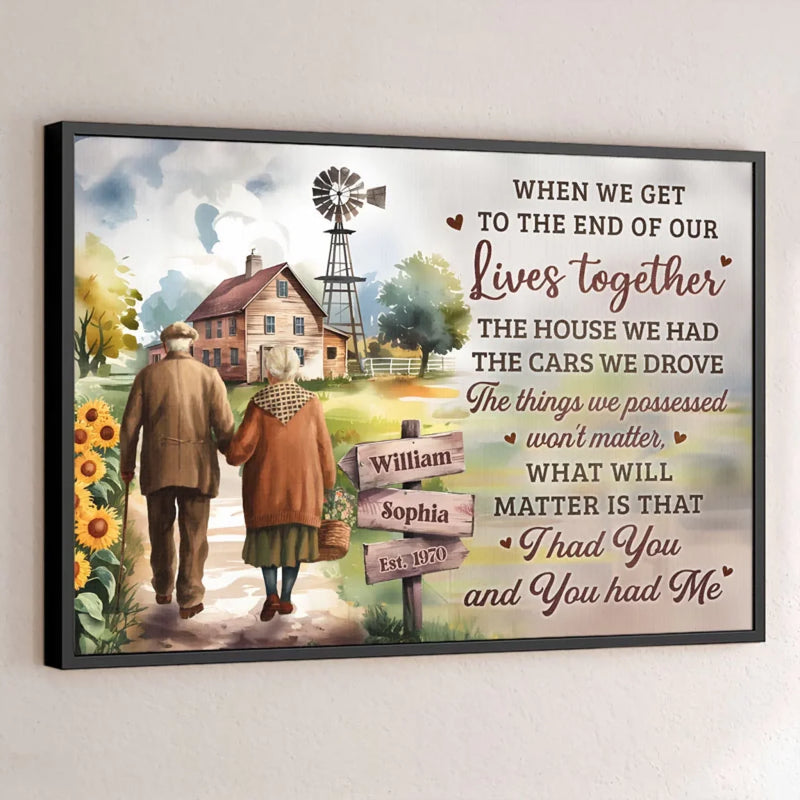 Together, We Age Like Fine Wine - Couple Personalized Custom Horizontal Poster - Gift For Husband Wife, Anniversary