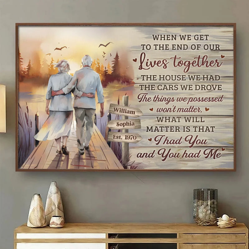 Our Love Proves That Forever Is Real - Couple Personalized Custom Horizontal Poster - Gift For Husband Wife, Anniversary