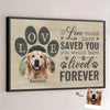 Custom Photo A Piece Of My Heart Is With You Forever - Memorial Personalized Custom Horizontal Poster - Sympathy Gift For Pet Owners, Pet Lovers