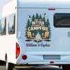 Life Is Better Around The Campfire - Camping Personalized Custom RV Decal - Gift For Yourself, Best Friends, Siblings, Family Members, Camping Lovers