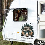 Custom Name Campfire RV Gifts for Couples - Personalized Decal