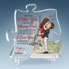 With You, I Find My Joy - Couple Personalized Custom Puzzle Shaped Acrylic Plaque - Gift For Husband Wife, Anniversary