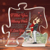 With You, I Find My Joy - Couple Personalized Custom Puzzle Shaped Acrylic Plaque - Gift For Husband Wife, Anniversary
