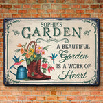 Custom Name Garden Gifts for Garden Lovers - Personalized Metal Sign