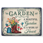Custom Name Garden Gifts for Garden Lovers - Personalized Metal Sign