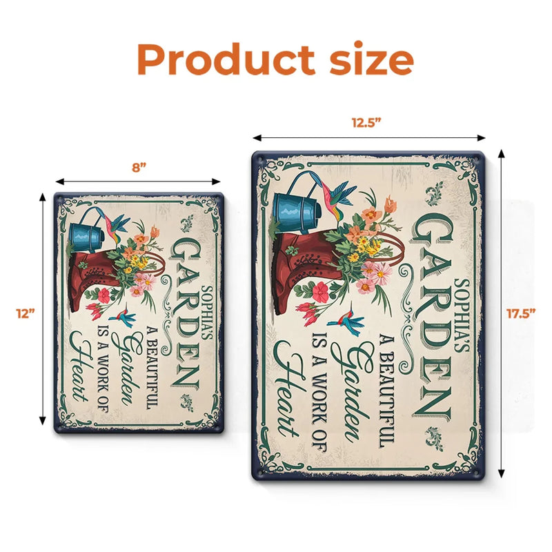 Custom Name Garden Gifts for Garden Lovers - Personalized Metal Sign