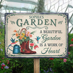 Custom Name Garden Gifts for Garden Lovers - Personalized Metal Sign