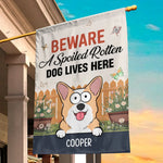 Custom Name Spoiled Rotten Dog Gifts for Dog Lovers - Personalized Flag