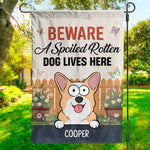 Custom Name Spoiled Rotten Dog Gifts for Dog Lovers - Personalized Flag