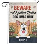Custom Name Spoiled Rotten Dog Gifts for Dog Lovers - Personalized Flag