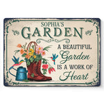 Custom Name Garden Gifts for Garden Lovers - Personalized Metal Sign
