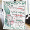 A Tiny Miracle Made Me A Mom - Family Personalized Custom Blanket - Baby Shower Gift, Gift For First Mom
