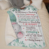 A Tiny Miracle Made Me A Mom - Family Personalized Custom Blanket - Baby Shower Gift, Gift For First Mom