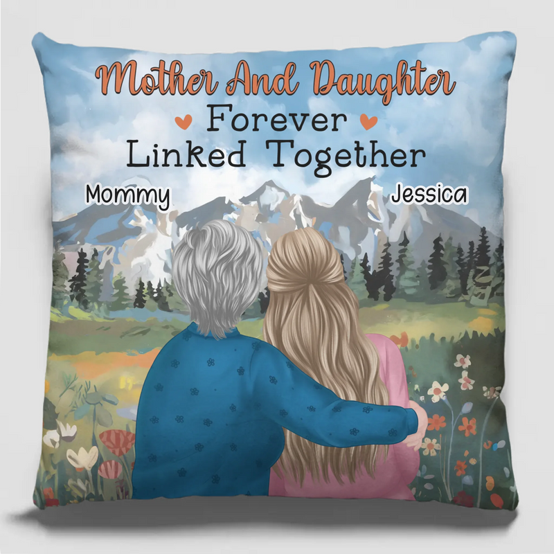 Custom Name Mother Daughter Keepsake Gifts - Personalized Pillow