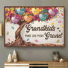 Grandkids Fill A Place In Your Heart - Family Personalized Custom Horizontal Poster - Gift For Grandma, Grandpa, Grandkid