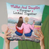 Mother And Daughter, An Eternal Link - Family Personalized Custom Pillow - Gift For Mom, Daughter