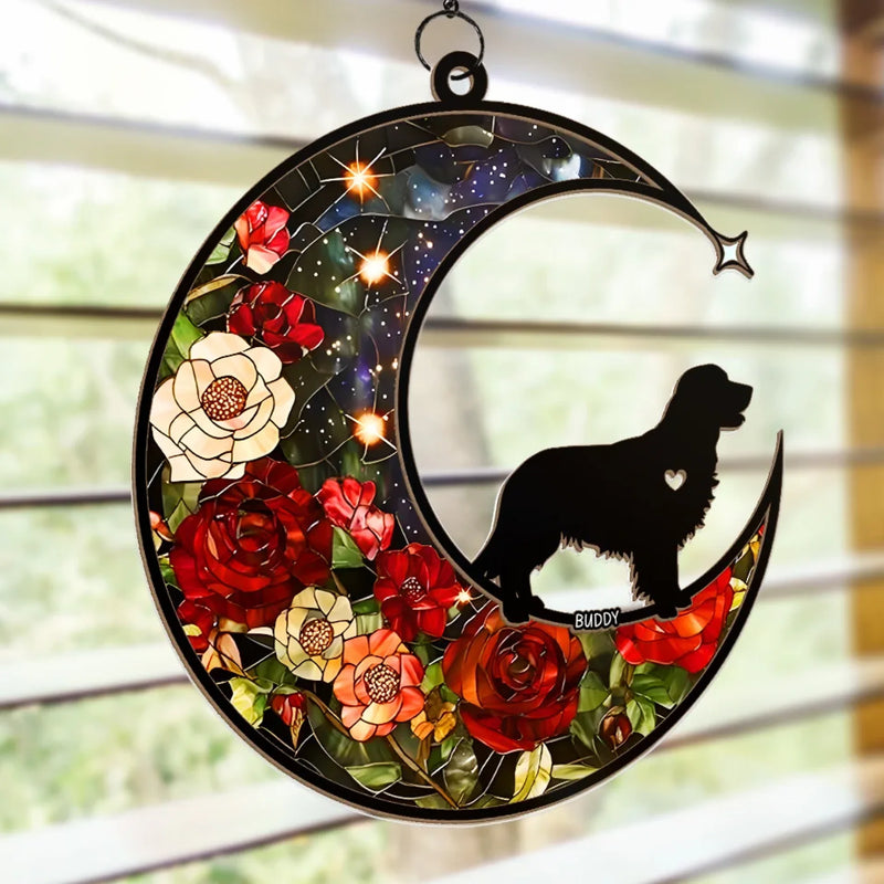 A Dog’s Heart, A Memory That Stays Forever - Memorial Personalized Window Hanging Suncatcher Ornament - Sympathy Gift For Pet Owners, Pet Lovers