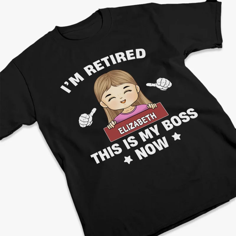 Tiny Boss, Big Job - Family Personalized Custom Unisex T-shirt, Premium T-shirt, Hoodie - Appreciation, Retirement Gift For Coworkers, Work Friends, Couple, Family Members