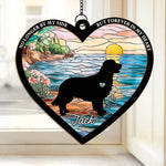 Custom Name Memorial Dog Gifts - Personalized Suncatcher Ornament