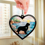 Custom Name Memorial Dog Gifts - Personalized Suncatcher Ornament