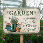 Custom Name Garden Decor Sign - Personalized Metal Sign