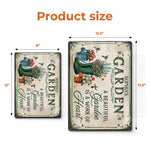 Custom Name Garden Decor Sign - Personalized Metal Sign