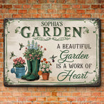 Custom Name Garden Decor Sign - Personalized Metal Sign