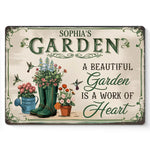 Custom Name Garden Decor Sign - Personalized Metal Sign