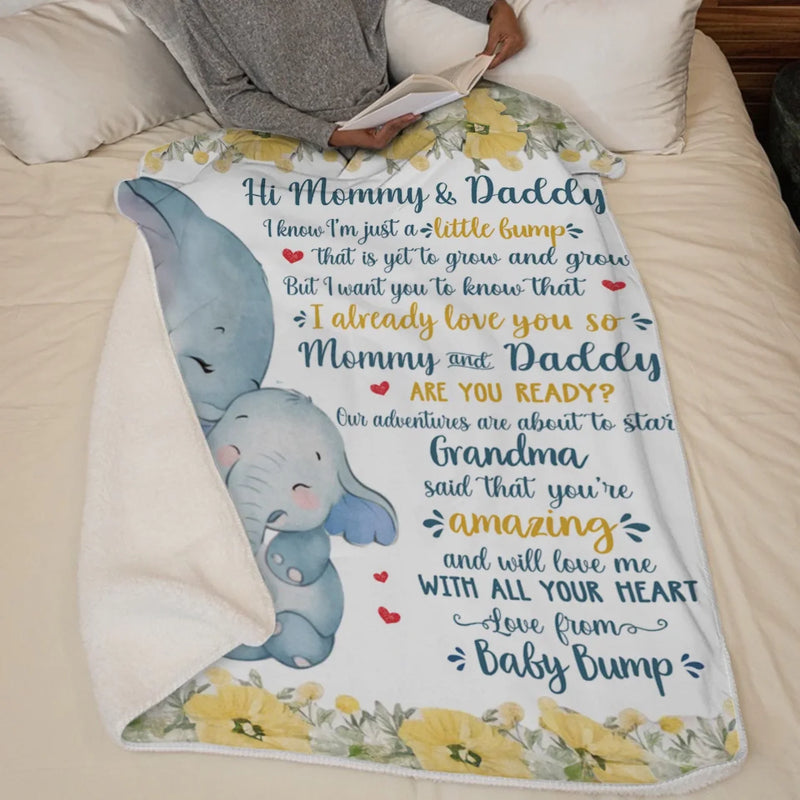 Our First Miracle, Our Forever Love - Family Personalized Custom Blanket - Mother's Day, Baby Shower Gift, Gift For First Mom