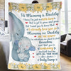 Our First Miracle, Our Forever Love - Family Personalized Custom Blanket - Mother's Day, Baby Shower Gift, Gift For First Mom