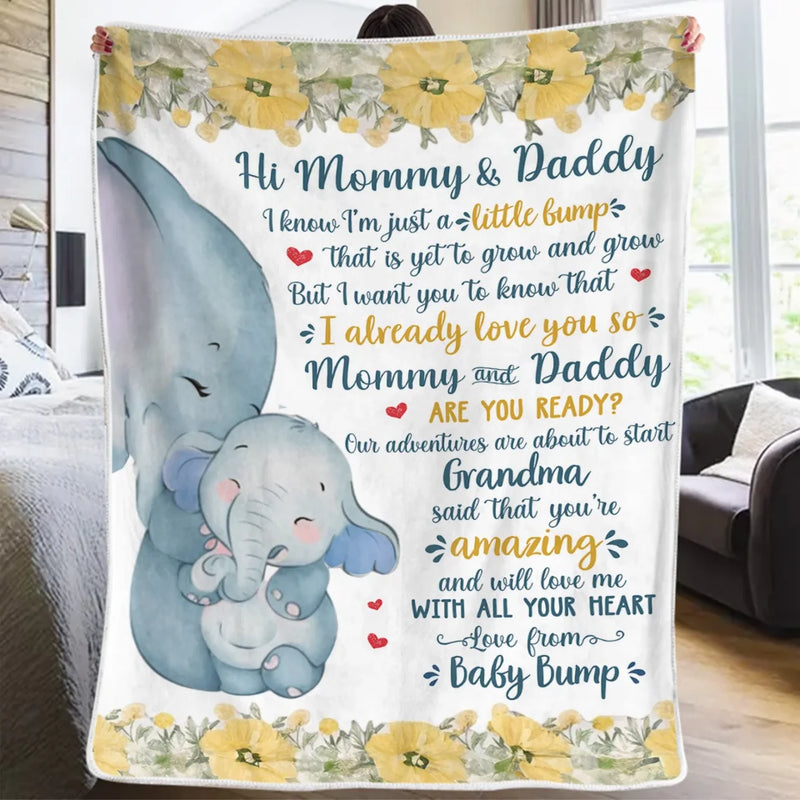 Our First Miracle, Our Forever Love - Family Personalized Custom Blanket - Mother's Day, Baby Shower Gift, Gift For First Mom