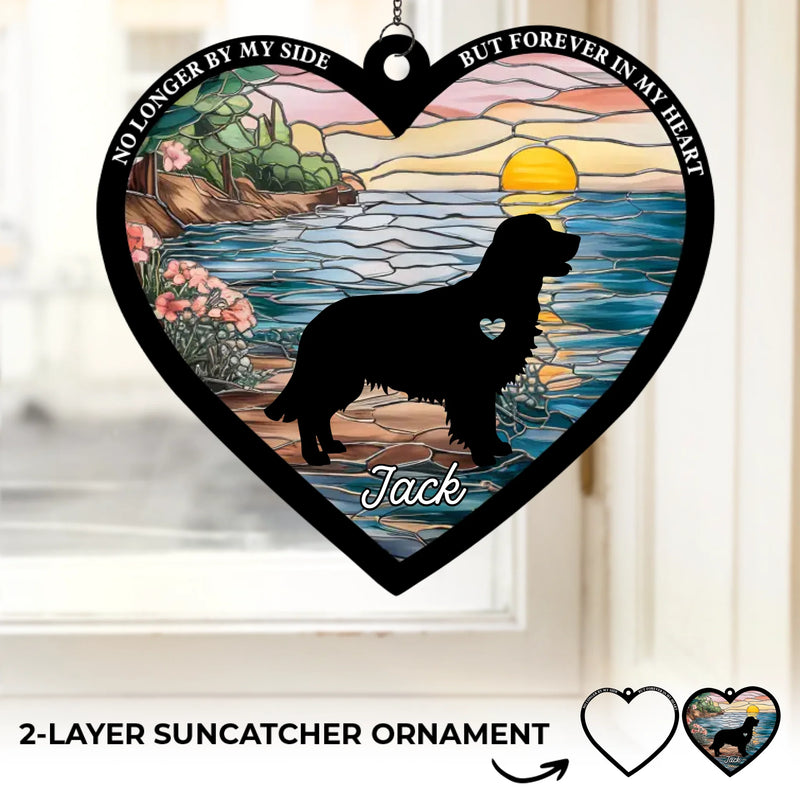 Custom Name Memorial Dog Gifts - Personalized Suncatcher Ornament