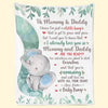 A Tiny Miracle Made Me A Mom - Family Personalized Custom Blanket - Baby Shower Gift, Gift For First Mom