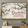 Grandchildren Are The Joy Of Our Hearts - Family Personalized Custom Horizontal Poster - Gift For Grandma, Grandpa, Grandkid