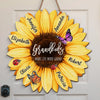 Love Grows Grander With Grandchildren - Family Personalized Custom Shaped Home Decor Wood Sign - House Warming Gift For Mom, Grandma