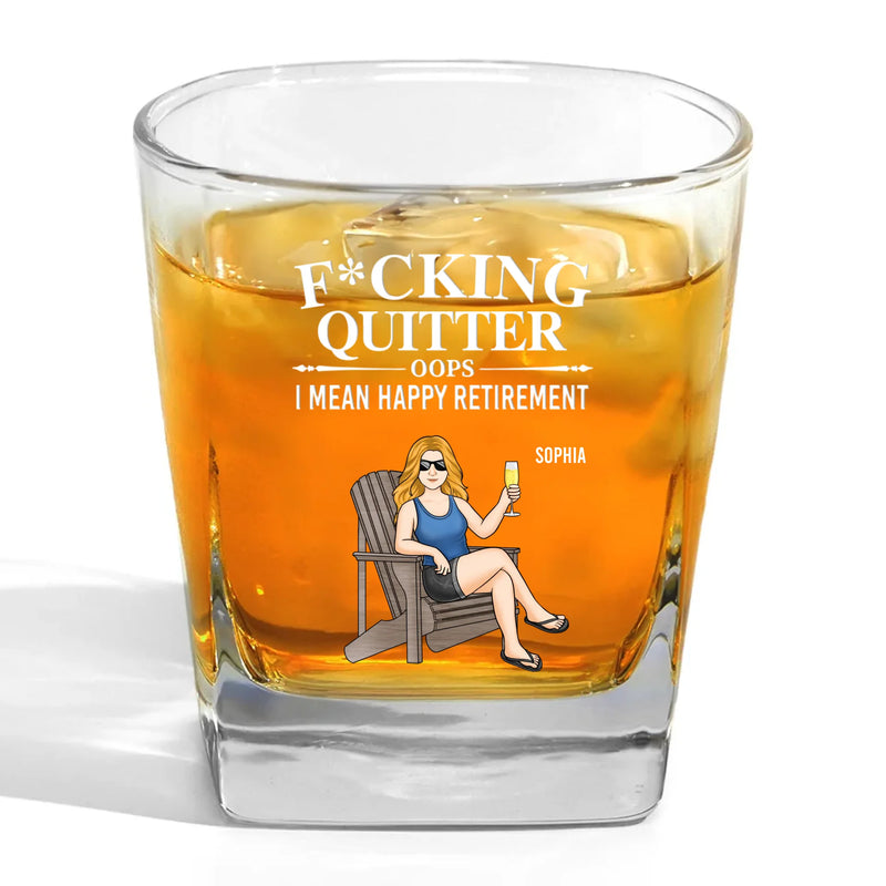 A Unique Way To Show Your Appreciation - Coworker Personalized Custom Square Whiskey Glass - Appreciation, Retirement Gift For Coworkers, Work Friends, Colleagues