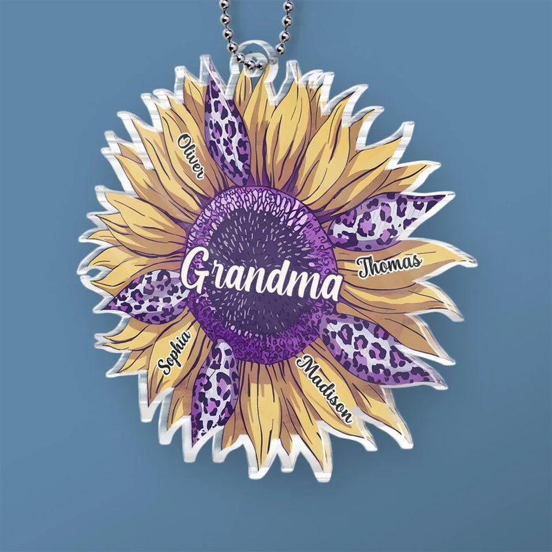 The Best Part Of Growing Older Is Becoming A Grandparent - Family Personalized Custom Car Ornament - Acrylic Custom Shaped - Gift For Mom, Grandma