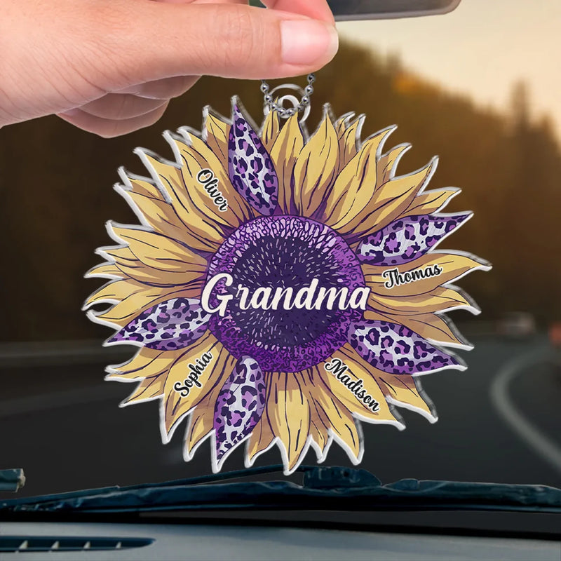 The Best Part Of Growing Older Is Becoming A Grandparent - Family Personalized Custom Car Ornament - Acrylic Custom Shaped - Gift For Mom, Grandma