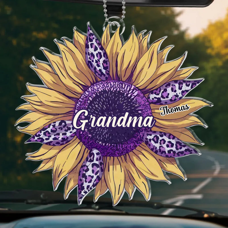The Best Part Of Growing Older Is Becoming A Grandparent - Family Personalized Custom Car Ornament - Acrylic Custom Shaped - Gift For Mom, Grandma