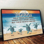 Custom Name Sea Turtle Gifts for Mom - Personalized Poster